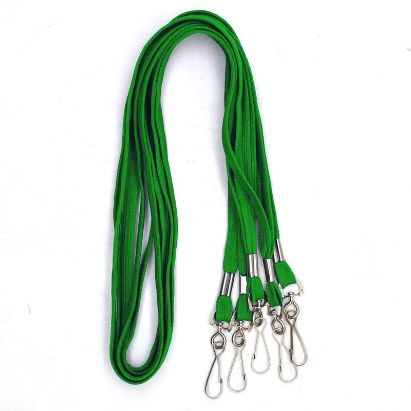 Beebel Lanyard 50PCS Lanyards with Swivel Hook clips for ID Name Badge Holder (Green) - Image 4